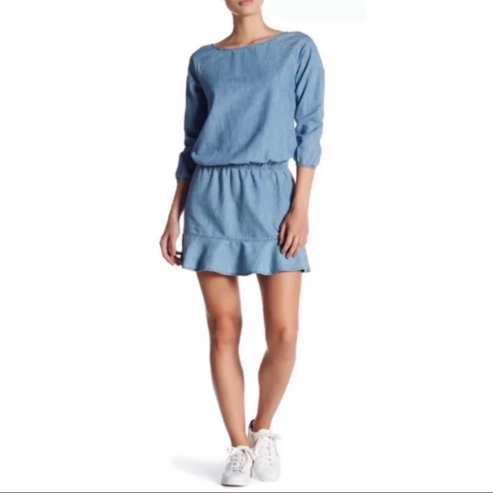 Soft Joie Chambray Denim Summer Dress - Picture 2 of 10